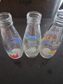 Pint Milk Bottles X 3.