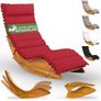 Sun Lounger with Cushion FSC Certified Swing Lounger Set for Balcony, 195 x 60 cm Image 3