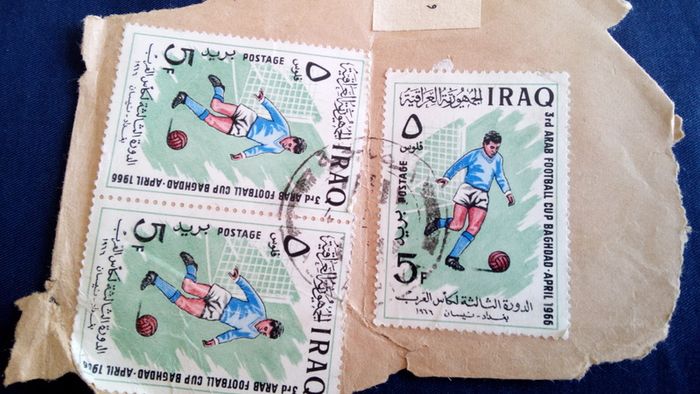 Iraq Football Stamps 1966.