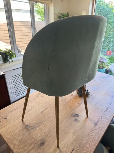 4 x Dinning Chairs, Green Velvet
