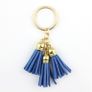 Boho Style. Triple Leather Tassels Keychain Image 5