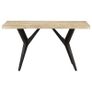 Dining Table 140x70x76 cm Rough Mango Wood Image 6