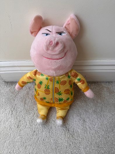 Sing 2 Gunter Pig Plush Universal Studios approx. 12" Used Damaged Please see photos