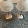Pair of small glass bedside lamps Image 2