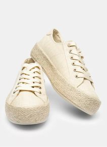 beige platform espadrilles sike uk 2 and half