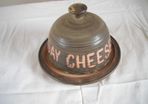 Pottery Cheese Plate and Cover