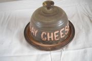 Pottery Cheese Plate and Cover