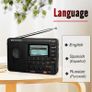 New Radio FM AM SW Portable Radios AM FM Rechargeable Shortwave Radio Battery Batteries Full Wave USB Recorder Speaker Image 5