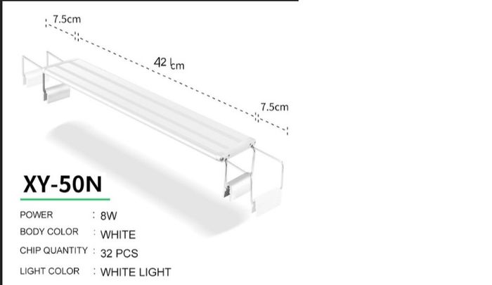 22-49cm Fish Tank Lamp With Extendable Brackets White And Blue LEDs Fits for Aquarium
