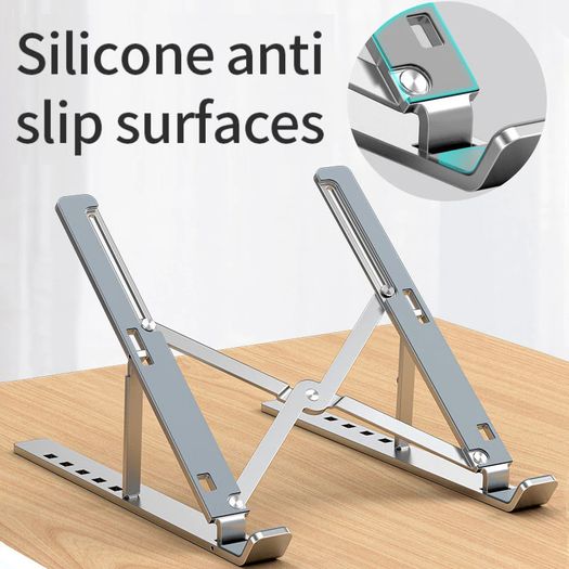 BRAND NEW Aluminium Foldable Stand Compatible with 10 to 15.6 Inches Notebook Adjustable Support Base for Laptops(SILVER)