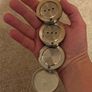 Vintage 3-Ring Folding Travel Weather Station & Clock Set - Chrome Image 5