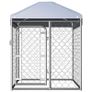 Outdoor Dog Kennel with Roof 100x100x125 cm Image 2
