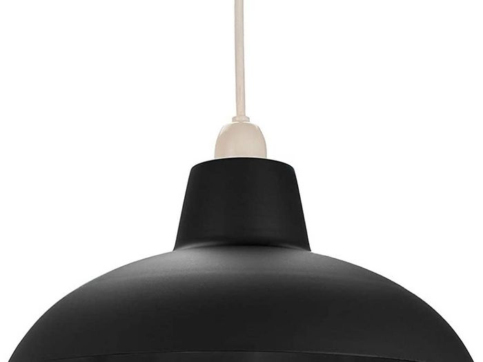 Retro Designed Matt White Curved Metal Ceiling Pendant Light Shade | 60w Maximum | 29cm Diameter (FREE POSTAGE)