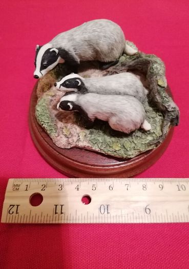 Rare Badger & Cubs (Border Fine Arts) Vintage