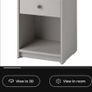 IKEA Grey Double Bed and Grey Bedside Tables Image 6