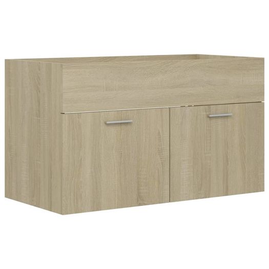 Sink Cabinet with Built-in Basin Sonoma Oak Chipboard