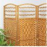 Natural 3 Panel Hand Made Wicker Room Divider Image 2