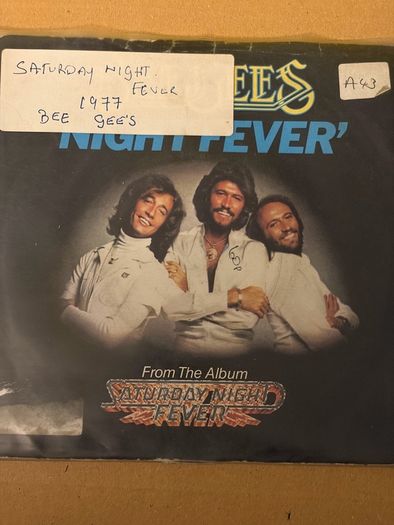 Bee Gees Night Fever 1978 UK 7inch Vinyl with Picture Sleeve