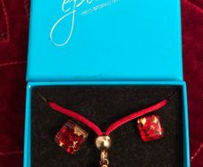 Murano glass necklace and earrings set