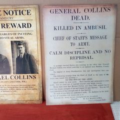 Michael Collins 1920s memorabilia A3 size posters