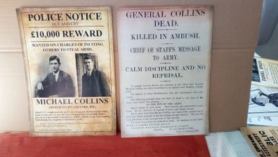 Michael Collins 1920s memorabilia A3 size posters