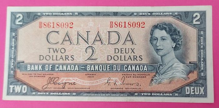 CANADA 1954 Two Dollar banknote in uncirculated condition