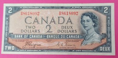 CANADA 1954 Two Dollar banknote in uncirculated condition