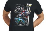 Isle Of Man TT Races T-Shirt  Only The Brave Heavyweight Cotton Tee