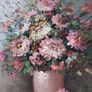 Robert Helman Original Textured Oil Painting Flowers Vase Signed Framed Image 9