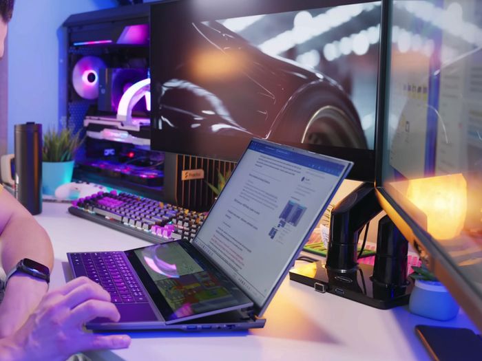 Productivity Laptop 2 Screens (16" + 14" 4K Touch) | Desktop Replacement | 10th Gen i7 | 32GB RAM | 1TB SSD