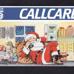 1993 Ireland 10 Unit Christmas Callcard wishing their customers a Happy Christmas (Schlumberger) Call Card Used. Telecom Eireann card number 1054
