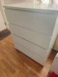 IKEA Malm 4 Drawer Chest - white