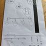 Modern Brass & Frosted Glass Globe Linear Ceiling Light Image 3