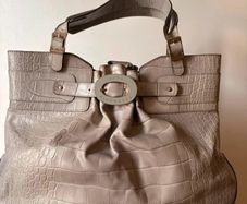 New Anya Hindmarch heritage leather bag, dove grey