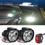 6LED Car Van Camera DRL 12V Motorcycle Headlights White Super Bright Working Front Light 1500LM Car Van Camper LED Scooters Spotlight Motorbike Fog Lamp Image 2