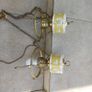 Heavy brass chandelier and garden lantern antique style Image 4