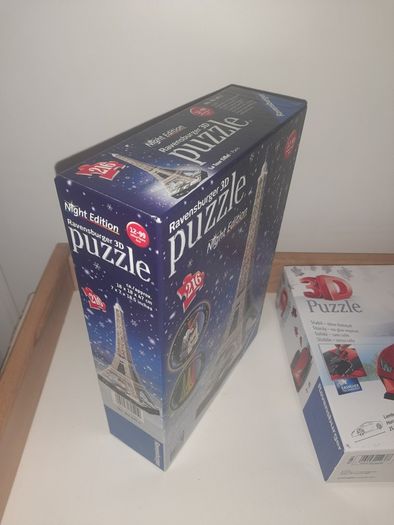 Ravensburger 3D Puzzles  Eiffel Tower Night Edition & Lamborghini Huracan