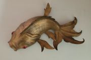 Vintage brass koi fish