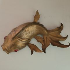 Vintage brass koi fish