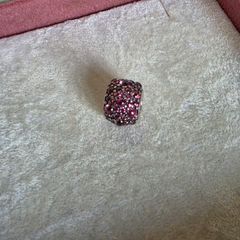 Pandora  honeysuckle pink shimmering droplet charm very good condition