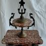 Ornate Antique rose Marble Mantel Clock circa 1900s Working Beautiful Image 5