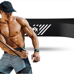 FFEXS Premium Latex Pull Up Resistance Band Black