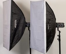 Two foldable Godox softboxes 120x80cm