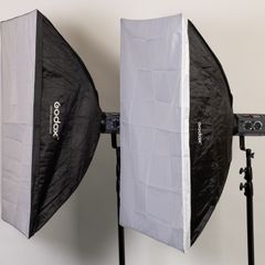 Two foldable Godox softboxes 120x80cm