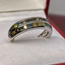 Silver ring white Diamonds and Multi gemstones Image 5