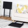 TV Tables for Eating Foldable, TV Tray Table, Small Sofa Laptop Dinner Table for Small Space, Metal Frame, Black Image 4