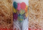 Happy birthday to you gift candle baloons dog pillar candle