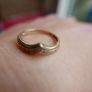 Vintage 9c Gold 375 Diamond Chevron Ring 1,5g Image 5