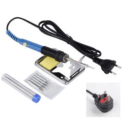 Electric Soldering Iron Set 220V/60W Adjustable Temperature Solder Rework Station Soldering Iron Stand Welding Repair Tools Kit