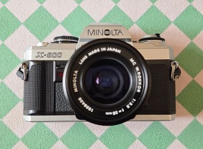 Minolta X-500 (1983) + M.C W.Rokkor 28mm f/3.5 - Serviced & Ready to Use Film Camera